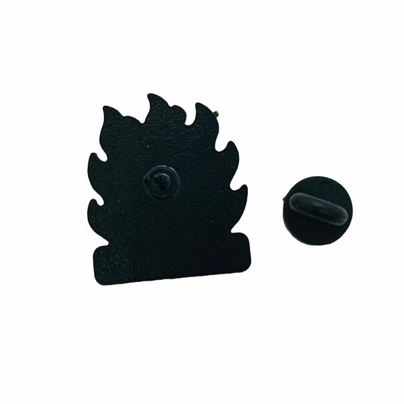 🤩This Is Fine Cat On Fire Sipping Tea Enamel Pin Animal Broch White Cat New Oz - Picture 5 of 6